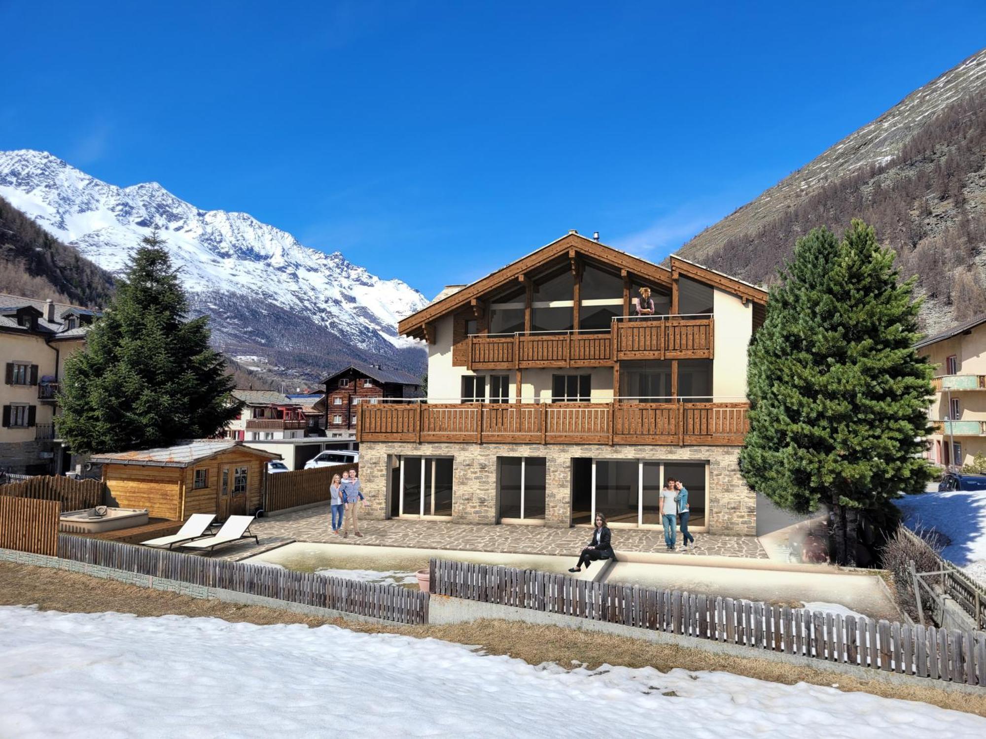 Chalet Wiesengrund Edelweiss 6P Saas-Almagell Exteriör bild